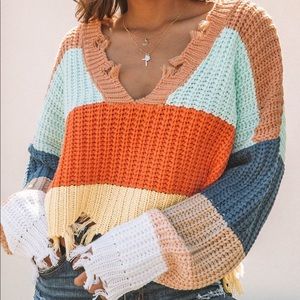 VICI DISTRESSED SWEATER